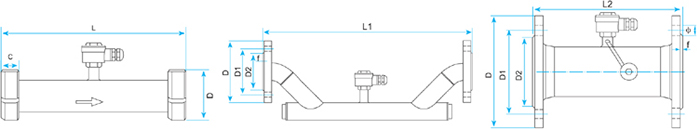 分體式超聲波流量計(jì)傳感器圖示